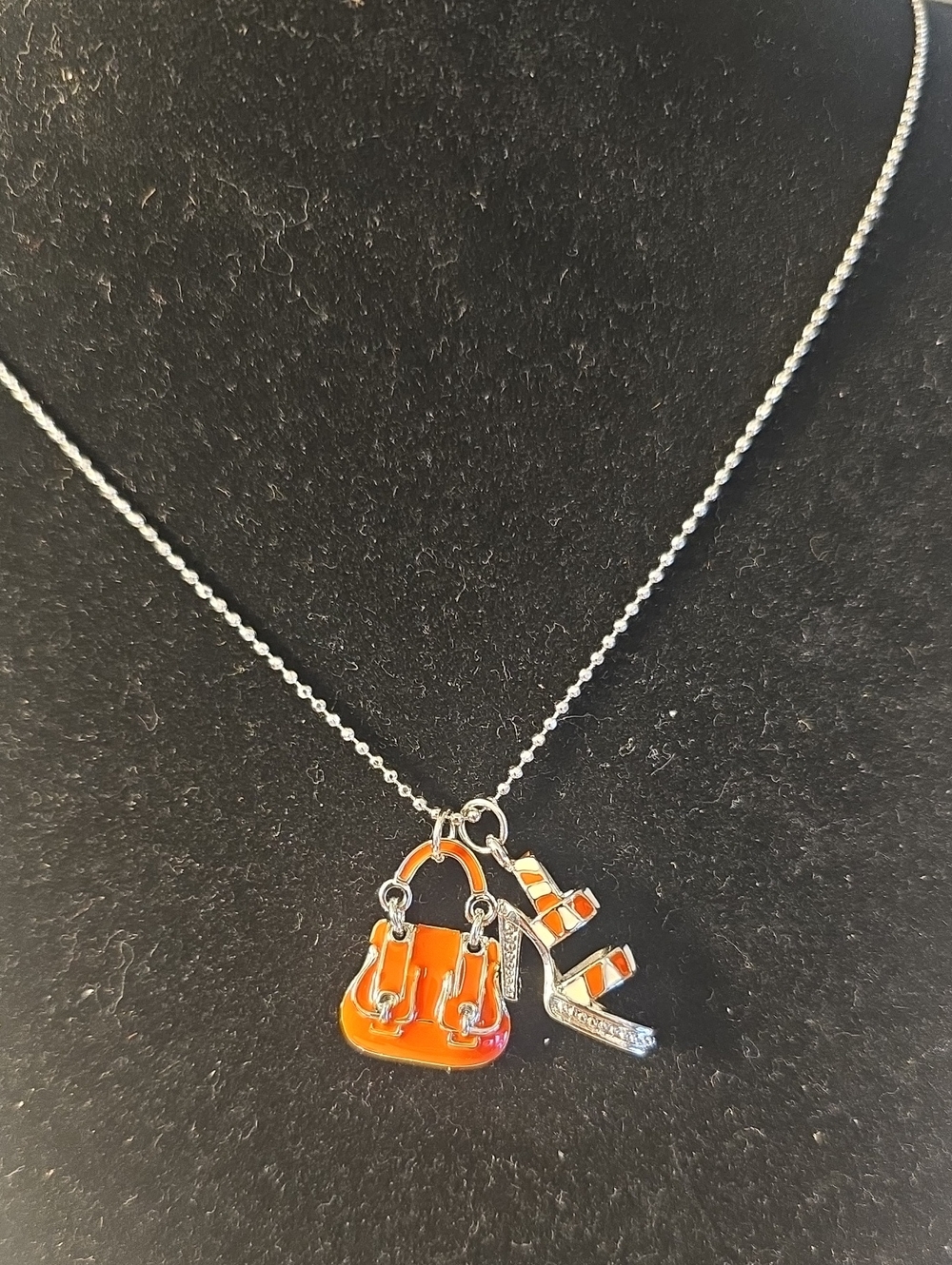 Purse & Shoe Charm Necklace NEW